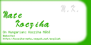 mate kocziha business card