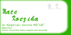 mate kocziha business card